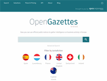 Tablet Screenshot of opengazettes.com